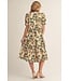 Paige Black Floral Tiered Midi Dress