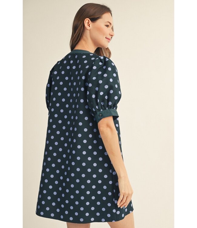 Carson Hunter Green Polka Dot Dress