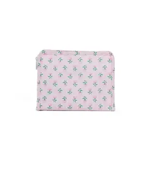 TRVL DESIGN Petite Fleur Pink Roadie Medium Zip Pouch