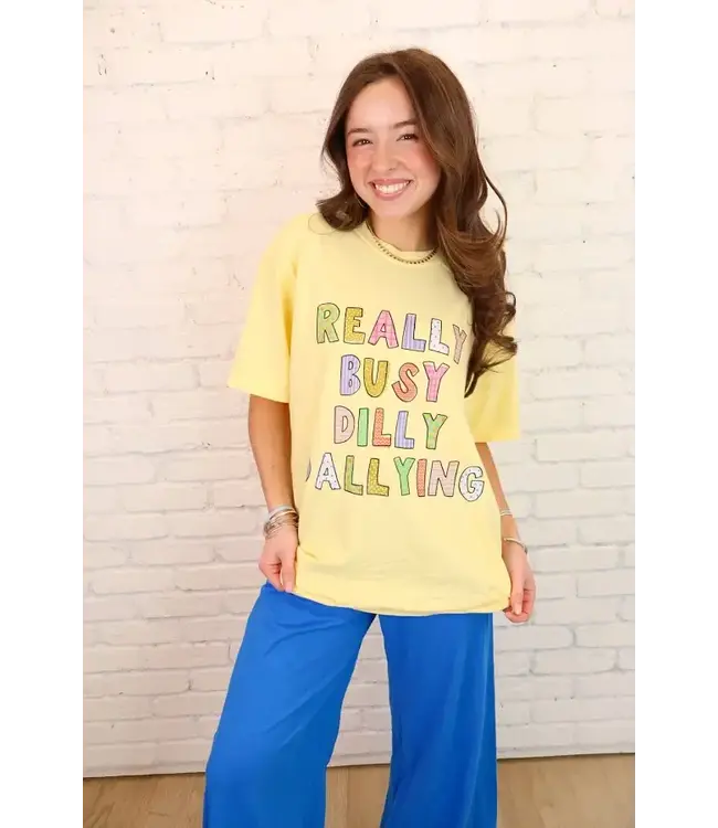 Dilly Dallying Butter Yellow Tee