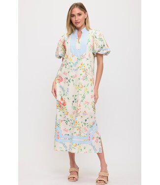 Beeson River April White Floral Maxi Dress