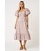 Katelyn Pink Floral Midi Dress
