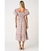 Katelyn Pink Floral Midi Dress