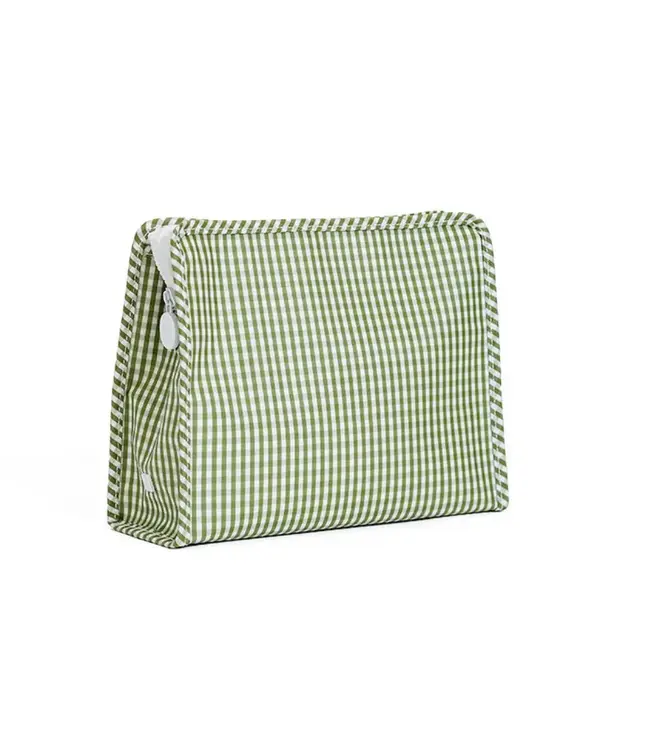 Gingham Moss Roadie Large Zip Pouch