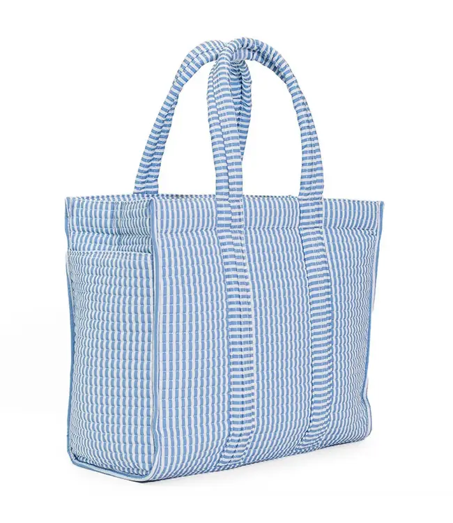 Pimlico Stripe Chambray Quilted Go Go Tote