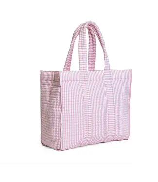 TRVL DESIGN Pimlico Stripe Dusty Rose Quilted Go Go Tote