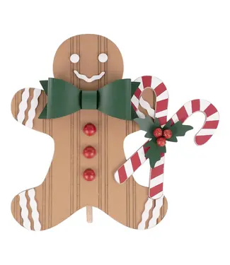 Gingerbread Man Candy Cane Topper