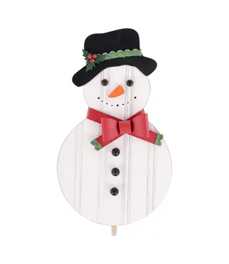 Snowman Bow Tie Scarf Topper