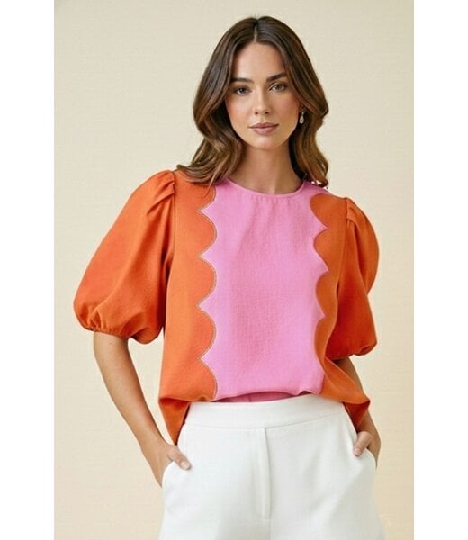 LovLov Kristie Sunset Scallop Top