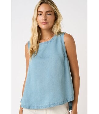 Mittoshop Shelly Light Denim Chambray Tank Top