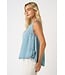 Shelly Light Denim Chambray Tank Top
