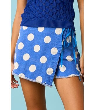 Mittoshop Lexie Royal Polka Dot Mini Skort