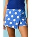 Lexie Royal Polka Dot Mini Skort