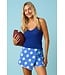 Lexie Royal Polka Dot Mini Skort