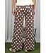JoJo Brown Wide Leg Polka Dot Pants