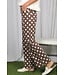 JoJo Brown Wide Leg Polka Dot Pants