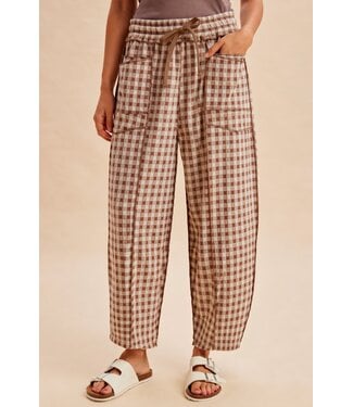 Anniewear Jane Mocha Soft Brushed Barrel Pants