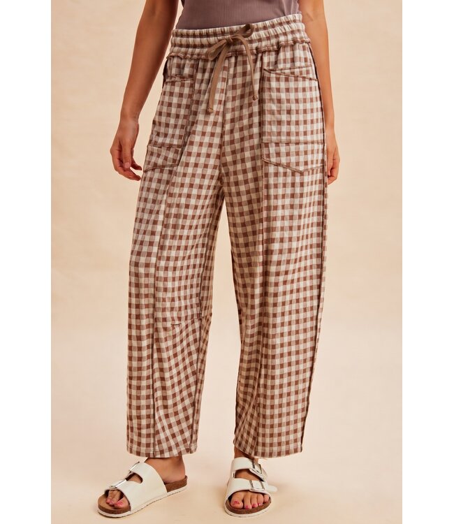 Jane Mocha Soft Brushed Barrel Pants