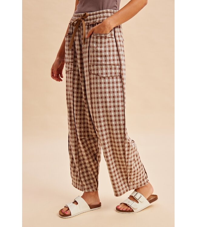 Jane Mocha Soft Brushed Barrel Pants