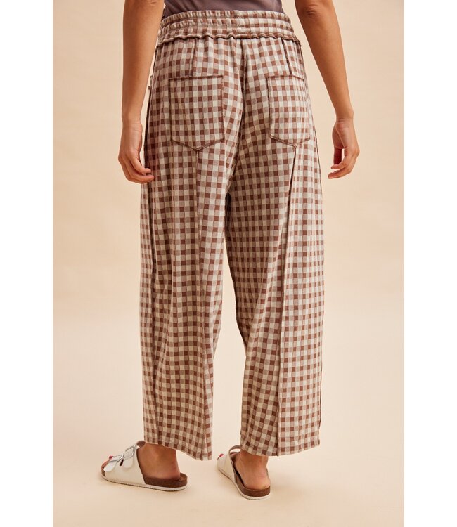 Jane Mocha Soft Brushed Barrel Pants