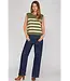Amy Olive Stripe Sweater Top