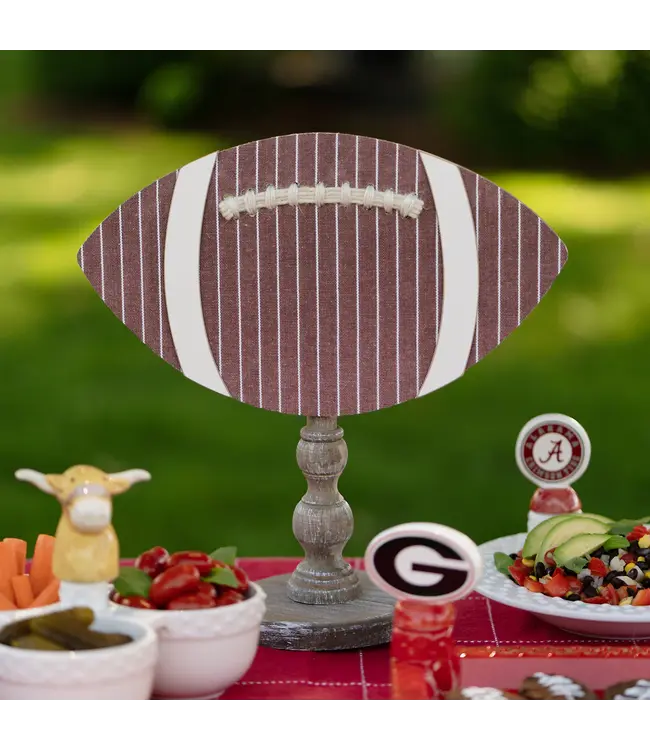 Glory Haus Striped Football Topper