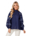 Emilia Navy Eyelet Top