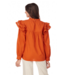 Keller Orange Ruffle Top