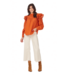 Keller Orange Ruffle Top