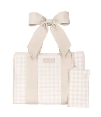 Case-Mate Case-Mate Latte Gingham Bow Jelly Tote