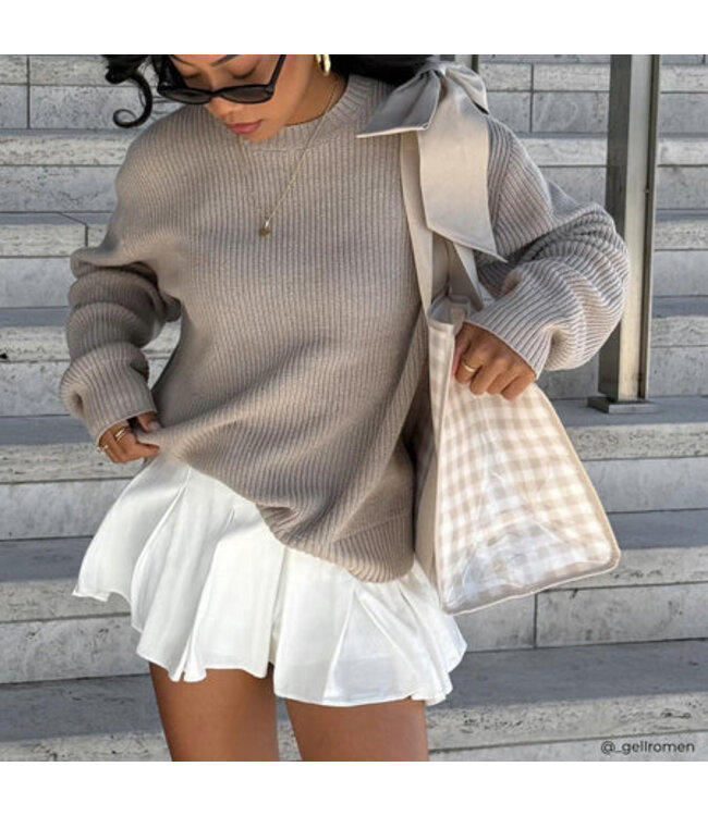 Case-Mate Latte Gingham Bow Jelly Tote