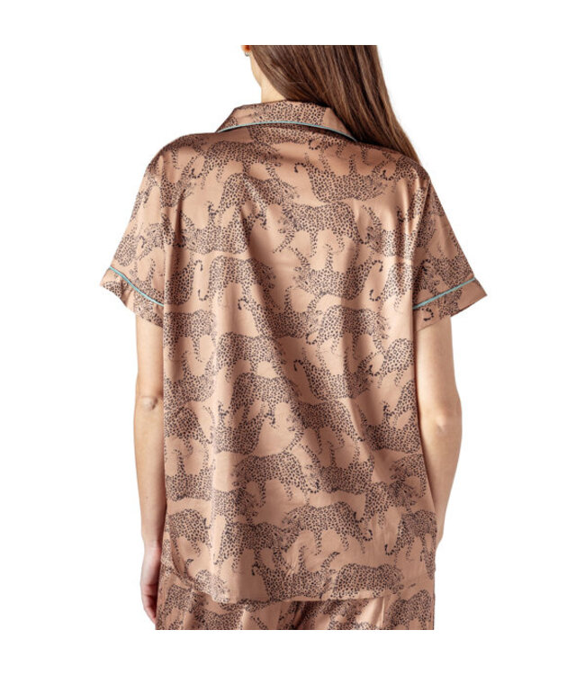 Feline Comfy Satin Pajama Top