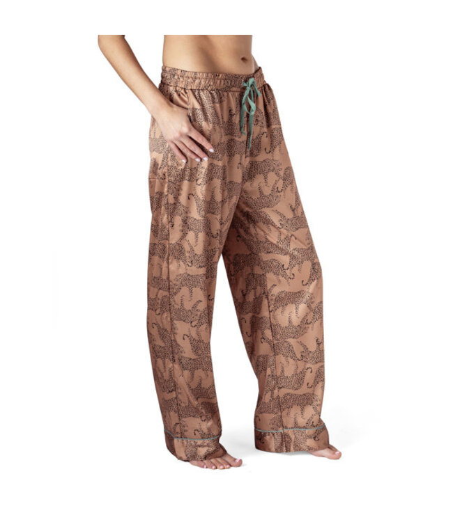 Feline Comfy Satin Pajama Pants