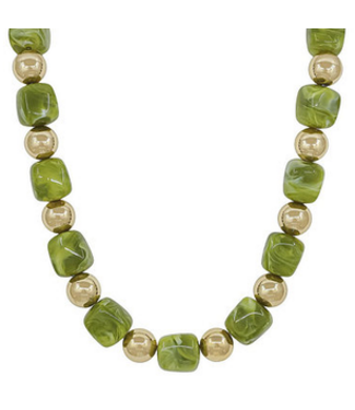 Olive Square Necklace
