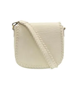 Joy Susan Annie Cream Whipstitch SaddleCrossbody
