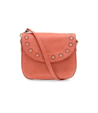 Joy Susan Coral Lazer Cut Daisy Flap Crossbody