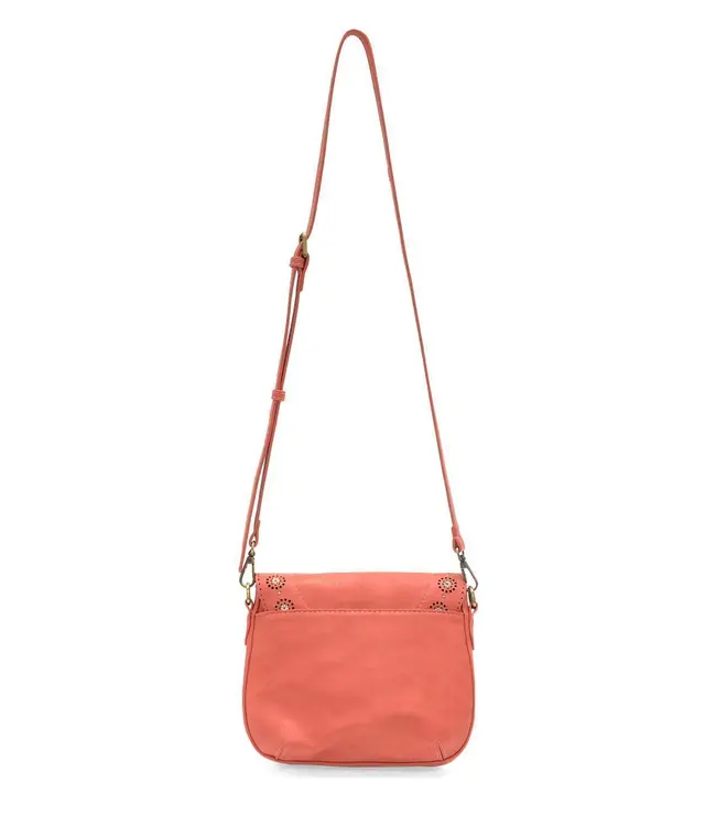 Joy Susan Coral Lazer Cut Daisy Flap Crossbody