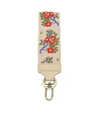 Joy Susan Cream Blossom Branch Easy Find Wristlet