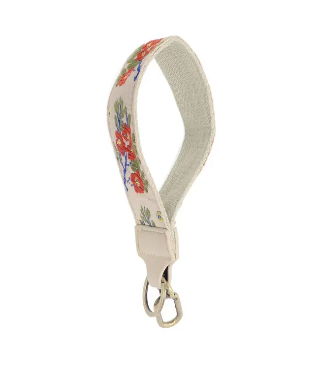 Joy Susan Cream Blossom Branch Easy Find Wristlet