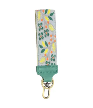 Joy Susan Blue Dogwood Easy Find Wristlet