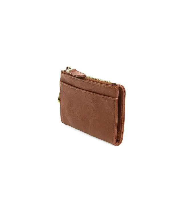 Joy Susan Bobbie Saddle Bifold Wallet with Carabiner