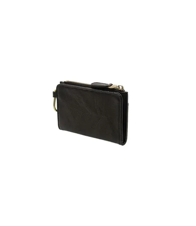 Joy Susan Bobbie Black Bifold Wallet with Carabiner