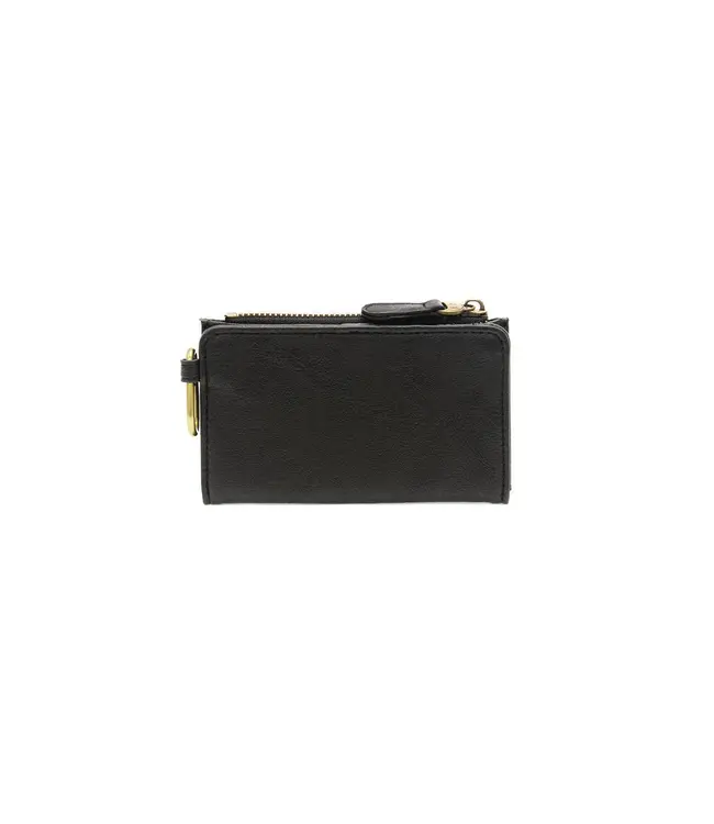 Joy Susan Bobbie Black Bifold Wallet with Carabiner