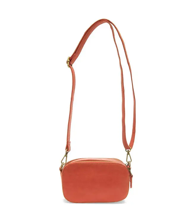 Joy Susan Layne Coral Double Zip Mini Camera Crossbody