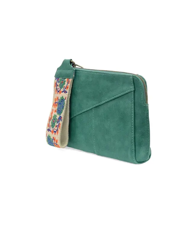 Joy Susan Gigi Green Crossbody with Woven Wrist Strap