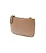 Joy Susan Chestnut Faux Wide Woven Mini Crossbody Wristlet Clutch