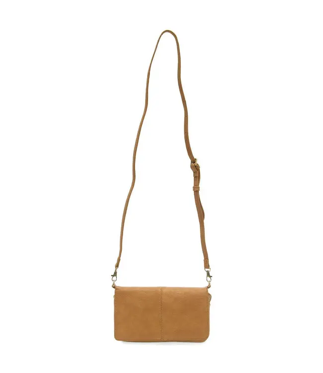 Joy Susan Everly Mid Tan Organizer Flap Crossbody