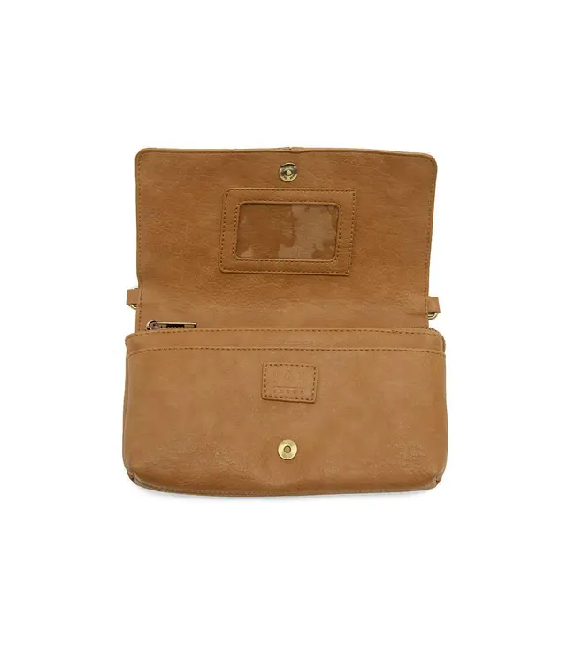 Joy Susan Everly Mid Tan Organizer Flap Crossbody