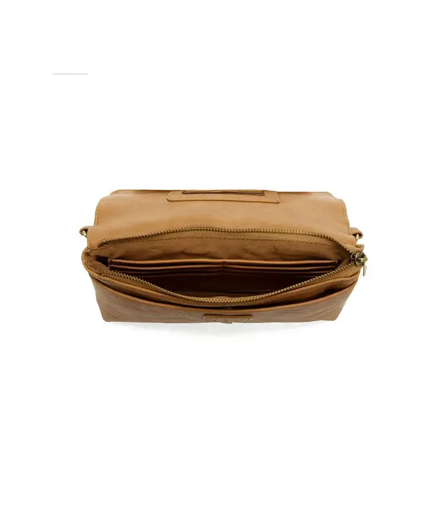 Joy Susan Everly Mid Tan Organizer Flap Crossbody