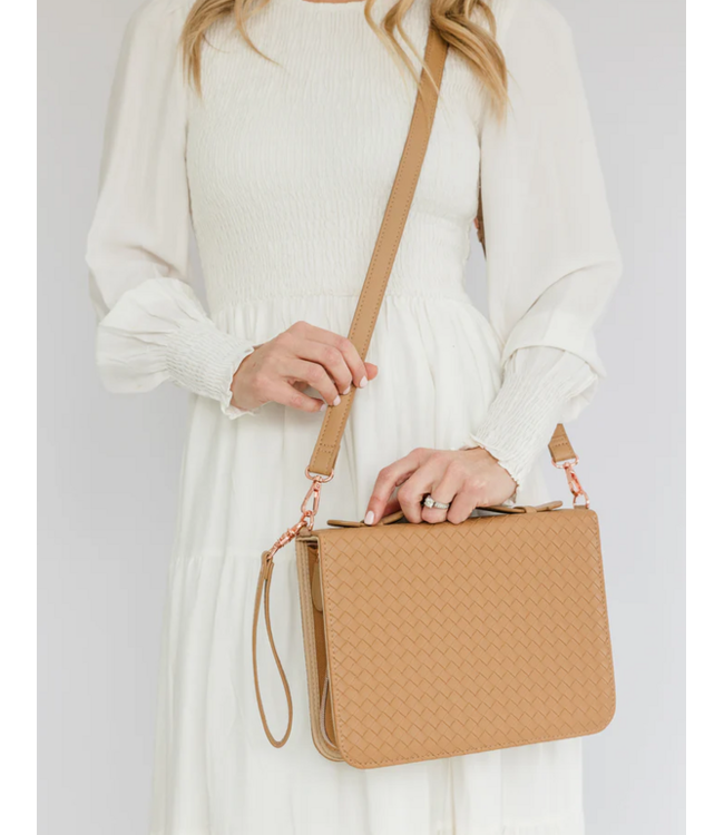 Caramel Crossbody Bible Case